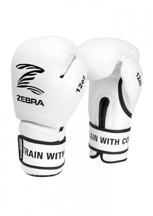 bele usnjene zebra boksarske kickbox rokavice1